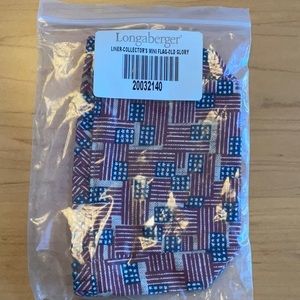Longaberger Collectors Club mini flag basket liner in old glory fabric. MIB